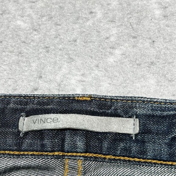 Vince Jeans Mens Size 30 Blue Distressed Straight Leg Denim USA Classic Pockets - Picture 10 of 11